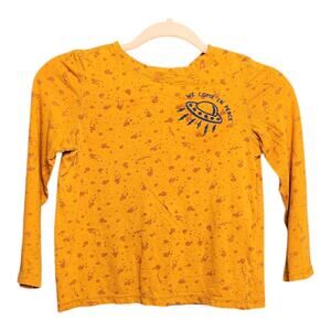 Dip Boys Size 8 Long Sleeve Graphic T-Shirt Orange - Play Condition